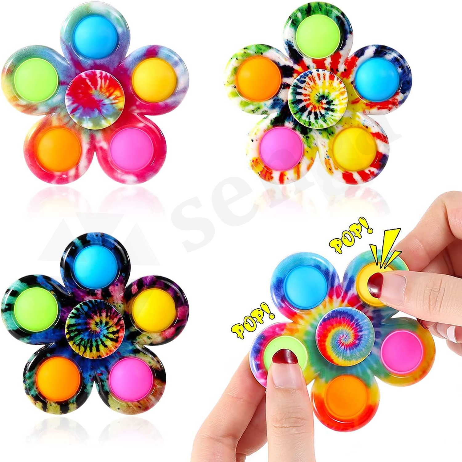 amazon top seller Push Pop Simple Dimple Bubble Fidget Finger Spinner Toy Push Pop Bubble Fidget Spinner