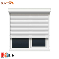 Ventanas correderas de cristal de aluminio modernas y personalizadas con persiana eléctrica interior