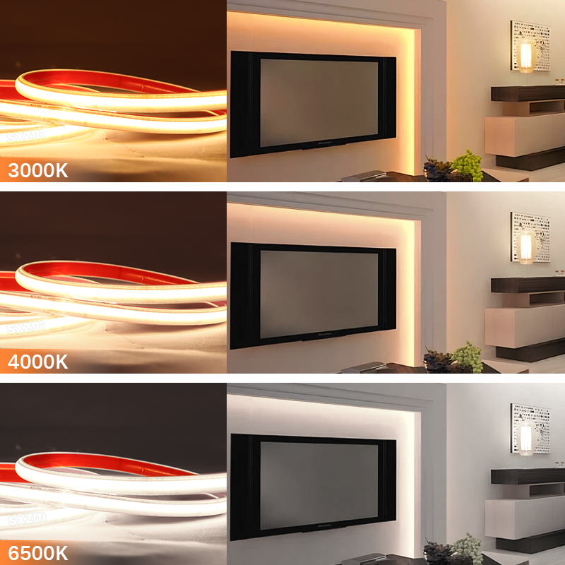 SXZM Ultra Bright 110V 220V Cob LED Strip with Plug Connector IP67 Waterproof Warm/Natural/White Outdoor Decor Strip Light