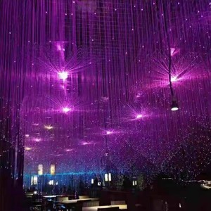 Fiber Optic Ceiling Light Starry Sky Chandelier 1.0mm Fiber LED Light Source For Cinema Restaurant Bar Lounge 220V European Plug - Product Image 1