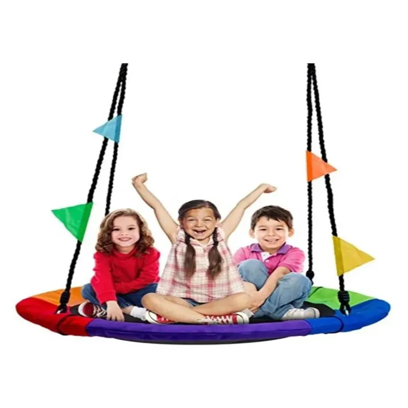 Ensemble de balançoire avec cadre d'escalade Équipement de terrain de jeu extérieur pour enfants Ensemble de balançoire avec accessoires en plastique