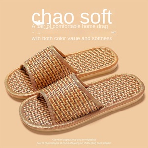 Sandali Estivi da Interno per Uomo e <span class=keywords><strong>Donna</strong></span>, <span class=keywords><strong>Ciabatte</strong></span> <span class=keywords><strong>in</strong></span> Lino Antiscivolo per Tutte le Stagioni, con Fondo Spesso e Design alla Moda <span class=keywords><strong>in</strong></span> <span class=keywords><strong>Paglia</strong></span> di Rattan - Product Image 2