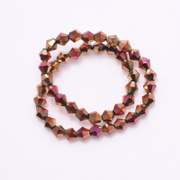 Perles en verre métallisé Zhubi 2 3 4 6 8 mm, couleurs plaquées assorties, perles pour la fabrication de bijoux, artisanat en cristal DIY, breloques
