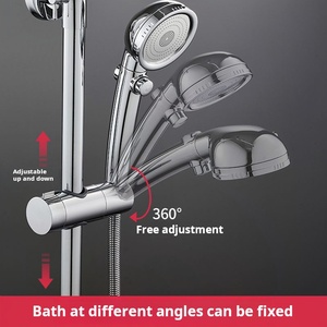 Phổ Chrome ABS nhựa vòi hoa sen trượt thanh kẹp phụ kiện phòng tắm có thể điều chỉnh vòi hoa sen đường sắt chủ <span class=keywords><strong>Bracket</strong></span> - Product Image 3