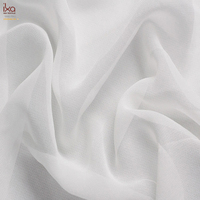 Tissu en Georgette de Soie Blanc Teignable 10MM, Voile Léger en Mousseline pour Robe, Écharpe, Blouse, Vêtement Personnalisé