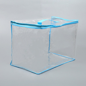 Tùy Chỉnh Trang Chủ Dệt May Quilt <span class=keywords><strong>Bag</strong></span> Comforter Túi <span class=keywords><strong>PVC</strong></span> Trong Suốt Với Xử Lý - Product Image 1