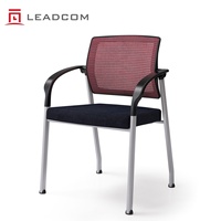 Chaises de formation ergonomiques en maille empilables LEADCOM LS-547A, chaises de bureau en métal pour salle de classe et salle de conférence