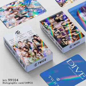 30 पीसी दो बार केपॉप होलोग्राफिक फोटोकार्ड सीमित संस्करण को प्रशंसकों के लिए लेपित पेपर उपहार कार्ड - Product Image 4