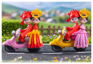 3D phim hoạt hình món quà mục cặp vợ chồng người già người phụ nữ người đàn ông đám cưới ông bà phổ biến khớp nối con số đề nghị Grandpa Grandma búp bê - Product Image 5