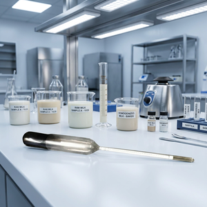 Hidrómetro/Lactómetro/Densímetro de Vidrio Borosilicato, Calibración Manual, Resolución de 0.01g/cm, para Pruebas de Calidad de Leche y Productos Lácteos - Product Image 1
