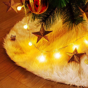 Copertura per Albero di Natale Bianca 100 Cm in Peluche per Decorazioni Natalizie - Product Image 4