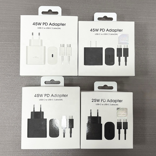 PD 45W USB C Super Fast Wall Mobile Charger with Quick Charging Cable for Samsung Fast Charger S22 S23 S24 Ultra