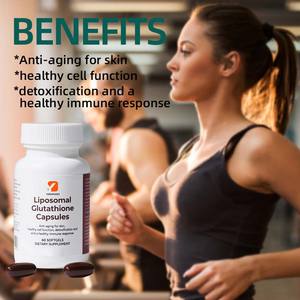 Liposoma glutatión 500mg 60 cápsulas blandas antienvejecimiento desintoxicación respuesta inmune colágeno suplemento antioxidante - Product Image 2