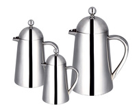 Cafetière à piston en acier inoxydable à double paroi isolée, écologique, 12oz, 27oz, 34oz, avec infuseur à thé, pour la cuisine et l'extérieur