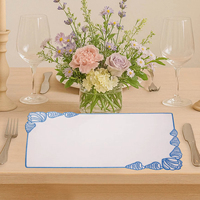 Mantel Individual de Lino Azul Cockle – Mantel Individual de Lino 100% Natural, Ecológico y Reutilizable para el Hogar y Restaurantes