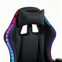 Silla de Juego Ergonómica Eléctrica con Luces LED RGB, Giratoria 360 Grados, Respaldo Alto, Cuero PU, Soporte Lumbar, Reposacabezas - Venta al por Mayor