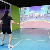 Simulateur de badminton intelligent SQactivaPlay AR VR, équipement de jeu sportif professionnel pour aire de jeux intérieure, métal, 110V/220V/380V