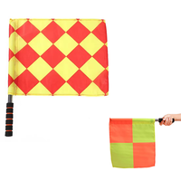 Drapeau d'arbitre de football 46CM drapeaux d'arbitre de coin de football personnalisés étanches avec poignée en mousse pour Match de football