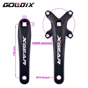 ชุดจานจักรยาน GOLDIX Cruisers Square Hole <span class=keywords><strong>XGEAR</strong></span> 104BCD จานเดี่ยว ผลิตจากอลูมิเนียมอัลลอยด์ ความยาว 170 มม. ขนาด 32-42 ฟัน - Product Image 5