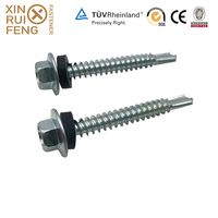Sekrup Bor Sendiri Kepala Flens C1022 dengan Washer untuk Konstruksi Atap Logam
