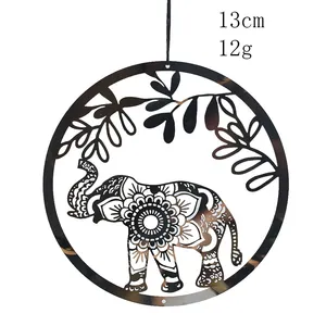 Amulet Elephant Hanging Decor DIY Wind Chimes Sun Catcher Hollow Mandala Bird Repellent Scarer
