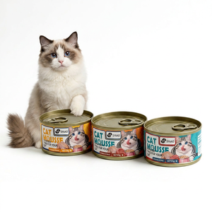 Alimento Húmedo para Gatos SYAAO, Mousse de Pollo y Atún, 85g, Enlatado, para Gatos de Todas las Edades, Sin Sabores Artificiales, Vitaminas y Minerales - Product Image 1