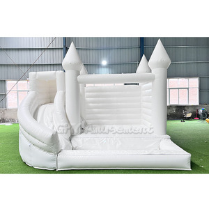 Nouveau populaire blanc enfants ballons fête et maison de rebond toboggan Combo château <span class=keywords><strong>gonflable</strong></span> extérieur avec fosse à balles - Product Image 5