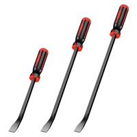 Kit de leviers de démolition DIY à tête plate 8'', 12'', 18'', 24'' avec poignée à capuchon pour creuser et cisailler, démolition et déchiquetage