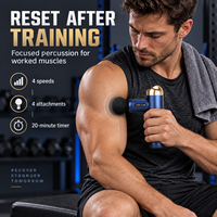 Pistolet de massage musculaire portable en gros avec 4 accessoires, séance de 20 minutes pour les athlètes, la remise en forme et la récupération après l'entraînement