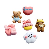 Diy aksesori resin gesper sepatu buatan tangan cangkang telepon seluler grosir jimat resin plastik seri Macaron kekasih