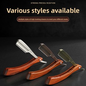 <span class=keywords><strong>Rasoir</strong></span> droit professionnel pour barbier, 10 lames remplaçables, manche en bois, <span class=keywords><strong>rasoir</strong></span> pliant, <span class=keywords><strong>rasoir</strong></span> à barbe, vente en gros OEM - Product Image 3