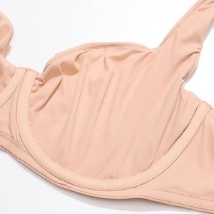 Sujetador con aros de acero para mujer, con soporte fruncido, antideslizante, talla grande, sin costuras, cómodo, suave y para busto grande - Product Image 5