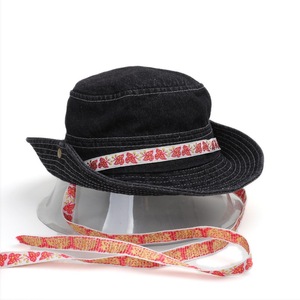 Summer Outdoor Denim Bucket <b>Hat</b> For Women With Floral Embroidery <b>Band</b> Wide Brim Sun Protection Fashionable Casual Cap - Product Image 5