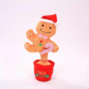 2025 árbol de Navidad alce ciervo repetición baile cantando juguetes de peluche niños regalo de Navidad hombre de jengibre grabación muñecas eléctricas - Product Image 5
