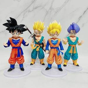 4 pièces/ensemble Super Saiyan Dragon Son Goku juvénile Goten troncs PVC Anime Figure ensemble unisexe dessin animé Style jouet Animation japonaise - Product Image 2