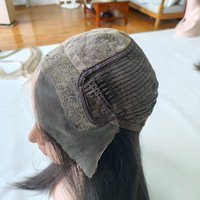 Peluca Médica con Frente de Encaje 10*6HD para Mujeres con Pérdida de Cabello, Silicona Antideslizante con Tramas en la Parte Posterior, Cabello Humano 100% Natural