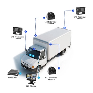 Sistema di Telecamere per Auto <span class=keywords><strong>1080P</strong></span> FHD 4G MDVR 4CH con GPS WiFi, Telecamera di Retromarcia Solare a 360 Gradi per Camion - Product Image 2