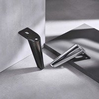Pieds de canapé industriels en acier doré, base de meuble pour applications de bancs
