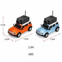 Voiture RC avec caméra 1:64, mini voiture RC avec caméra HD WiFi, télécommande 2,4 GHz, caméra, gyroscope, 3 vitesses, voiture jouet pour garçons et enfants