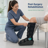 OEM ODM F4008 Orthopedic ROM Ankle Walker avec chambre à air gonflable et sangles en daim pour le soutien et la fixation de la flexion plantaire