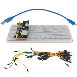 MB102 Breadboard Power MB102 <b>Black</b> 830 Points Solderless Prototype Bread <b>Board</b> for arduino Kit + 65pcs Jumper Wires Cable - Product Image 2