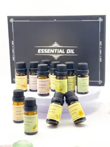 12PCS Organic Essential Oil Set Private Label Hot Selling 100% Pure Natural Rosemary Mint Lemon-grass Lavender Essential Oil