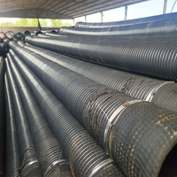 Tuyau d'aspiration pour prospection aurifère haute pression en caoutchouc NBR tressé en fil d'acier double couche, grand diamètre 300 mm, épaisseur de paroi 9,8 mm