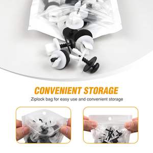 Kit de tornillos para matrícula RUISEER, tornillos de protección contra salpicaduras de motor con tuercas de nailon para rejilla deflectora de revestimiento de guardabarros de motor - Product Image 4