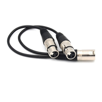 Câble d'extension de microphone XLR 3 broches mâle vers double femelle, accessoire audio et vidéo