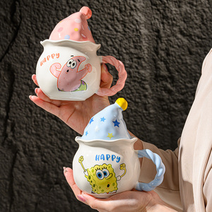 Tazza in Ceramica di <span class=keywords><strong>SpongeBob</strong></span> con Design del Cappello Magico, Tazza da Caffè per Ragazze - Product Image 4