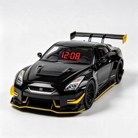 Hypercar Modellauto-Wecker Weiß Schwarz Realistische Motoreneffekte Wohndekor Katze ABS & Metall Modell E-48