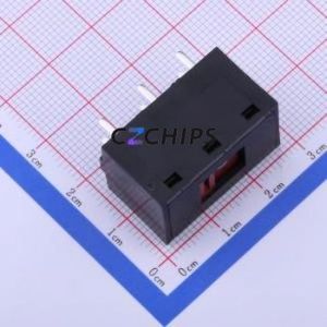 V80214MS02Q Slide Switch Through hole Component (THT) Switch Double Pole Double Throw Screwdriver Slot PC Pin Through Hole - Product Image 2