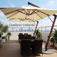 Parasol de jardin mural double couche, double face, double dessus, style romain classique et moderne, pour jumeaux