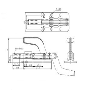 Highdehua Push Pull <b>Quick</b> <b>Clamp</b> Gh-36330 Hot Dip Galvanized High Carbon Steel Tooling Fixtures - Product Image 2